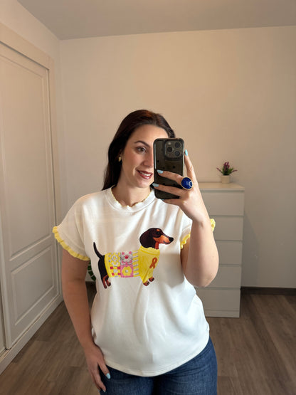 Camiseta perro salchicha
