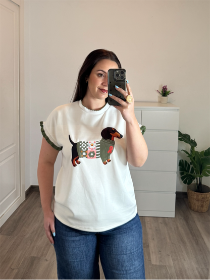 Camiseta perro salchicha