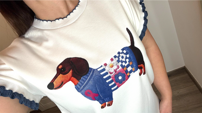 Camiseta perro salchicha