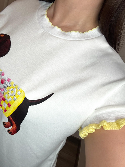 Camiseta perro salchicha