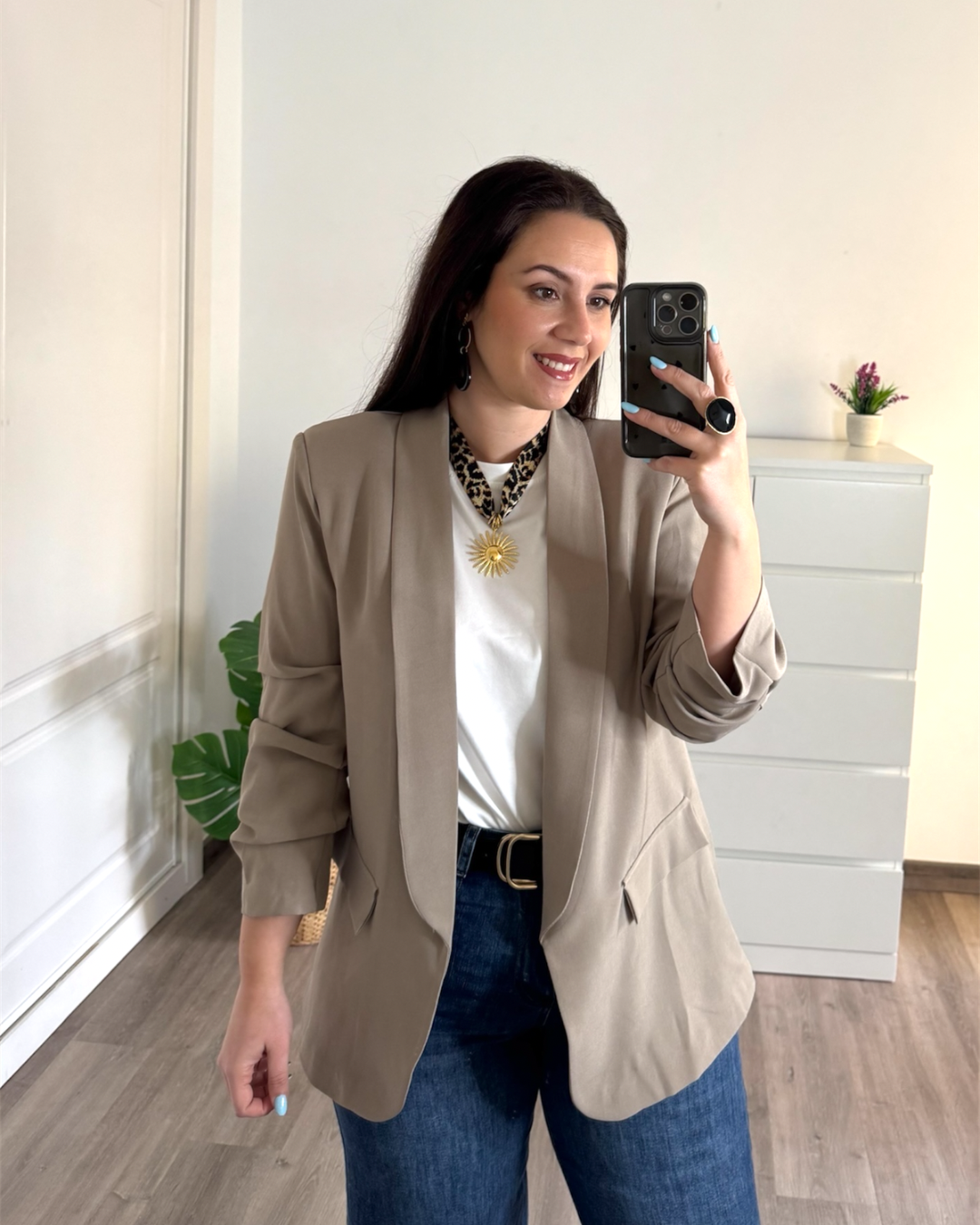 Blazer manga fruncida