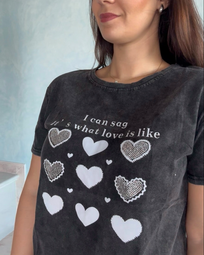 Camiseta corazones brilli